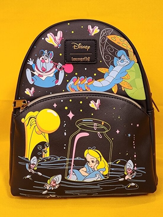 Loungefly Disney Alice In Wonderland Glow-In-The-Dark Characters Mini Backpack main image 5